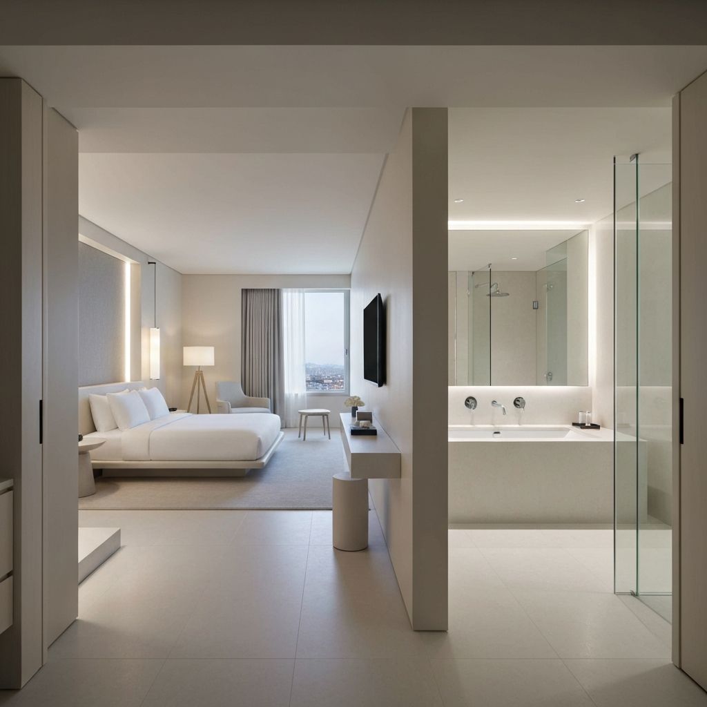 깨끗한 호텔 인테리어